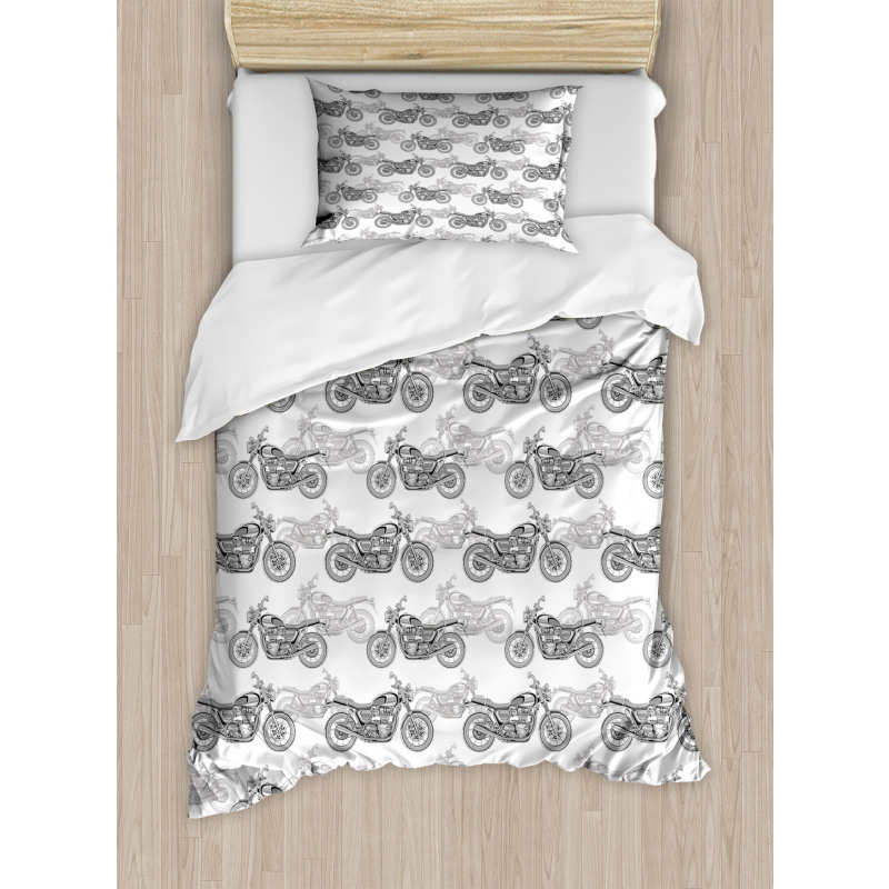 Details in Grayscale Duvet Cover Set