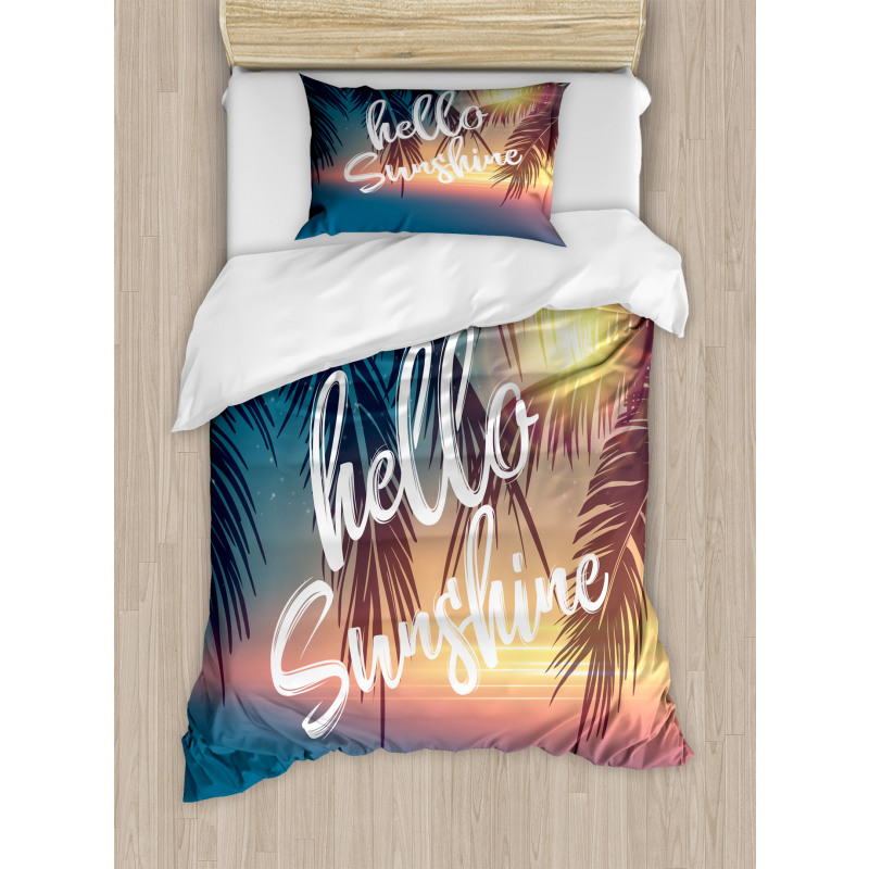 Tropical Palms Duvet Cover Set