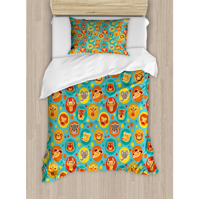 Comic Fun Faces Duvet Cover Set