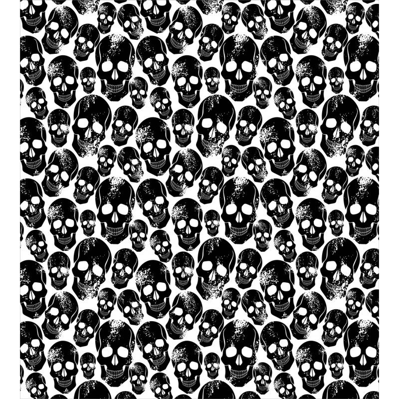 Grunge Black Skulls Duvet Cover Set
