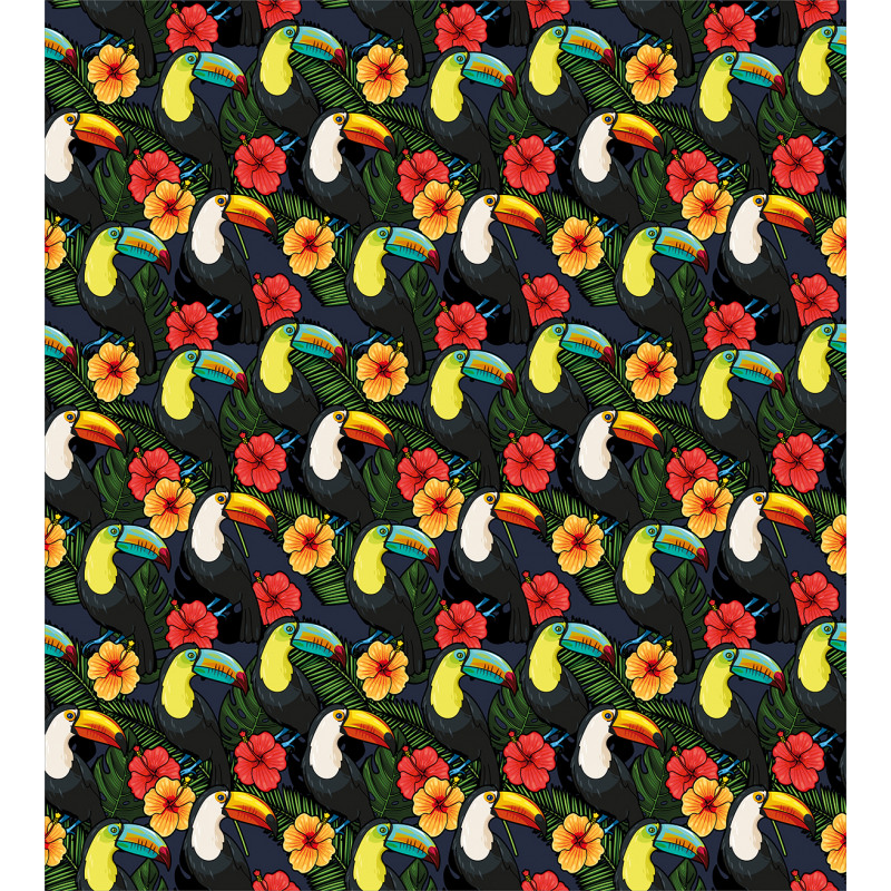 Toucan and Hibiscus Duvet Cover Set