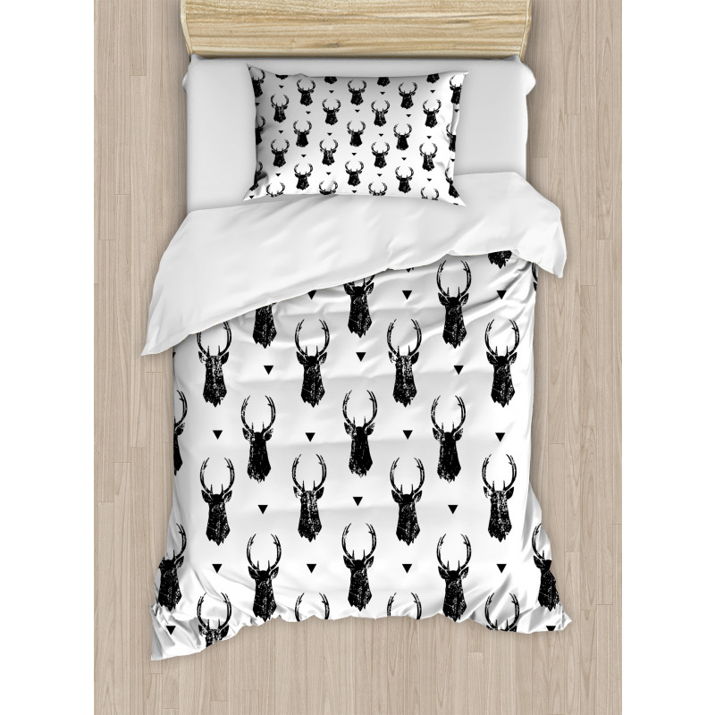 Monochrome Animal Head Duvet Cover Set