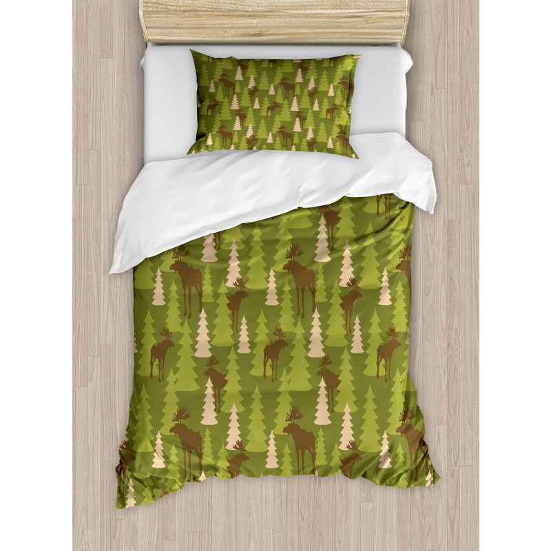 Forest Creatures Moose Duvet Cover Set