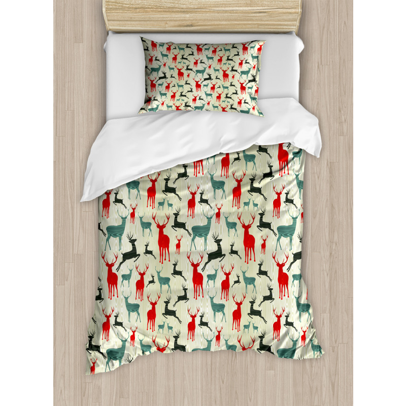 Wooden Winter Animals Duvet Cover Set