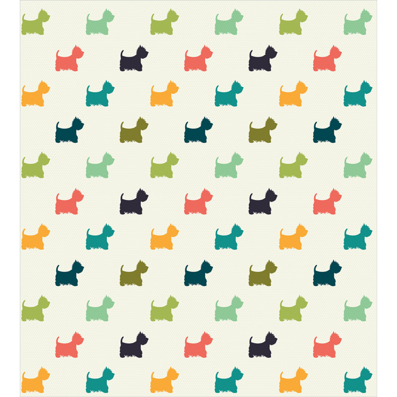 Polka Dot Terriers Duvet Cover Set