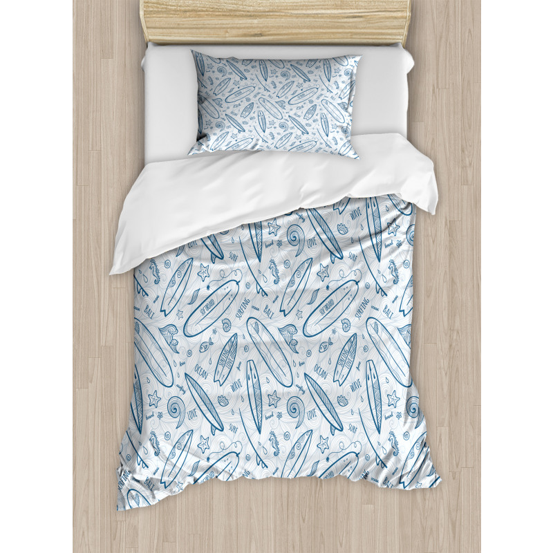 Doodle Summertime Duvet Cover Set