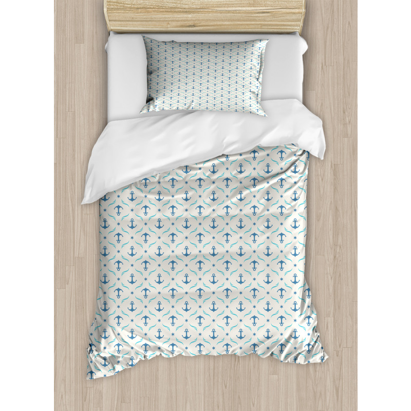 Yachting Waves Stars Duvet Cover Set