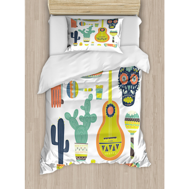 Mexican Motifs Taco Duvet Cover Set