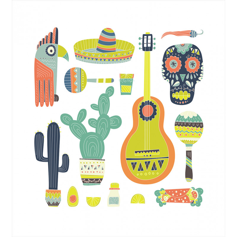 Mexican Motifs Taco Duvet Cover Set