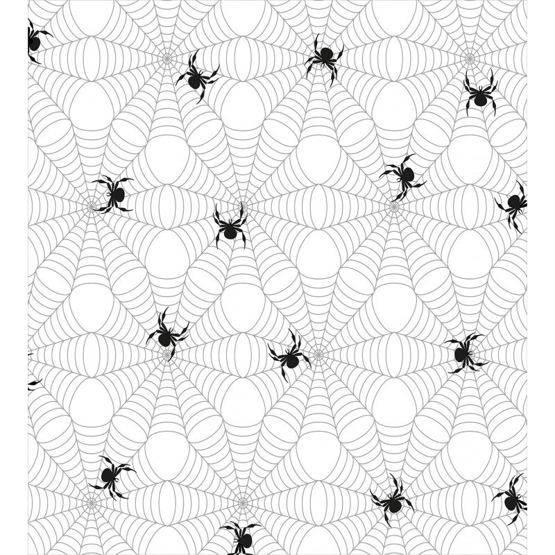 Black Insect Network Duvet Cover Set