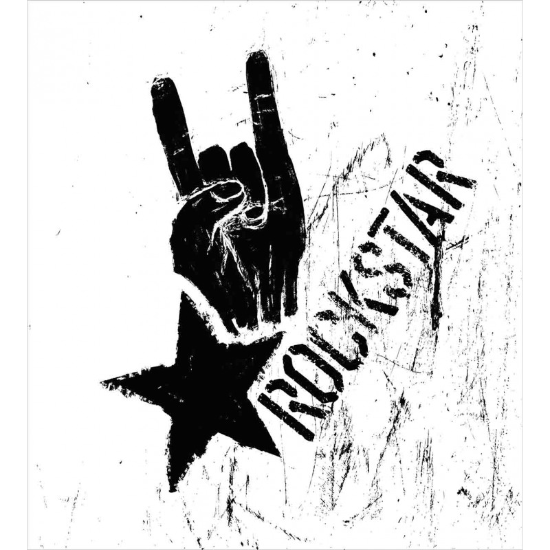 Grunge Effect Hand Star Duvet Cover Set