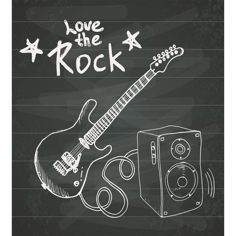 Love Rock Music Sketch Duvet Cover Set