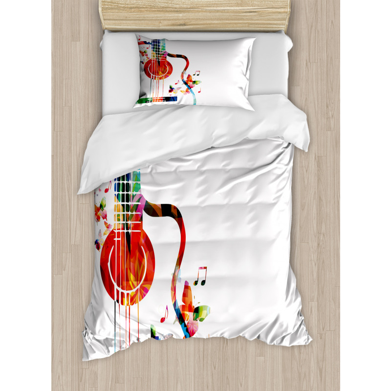 Polygonal Design Music Duvet Cover Set