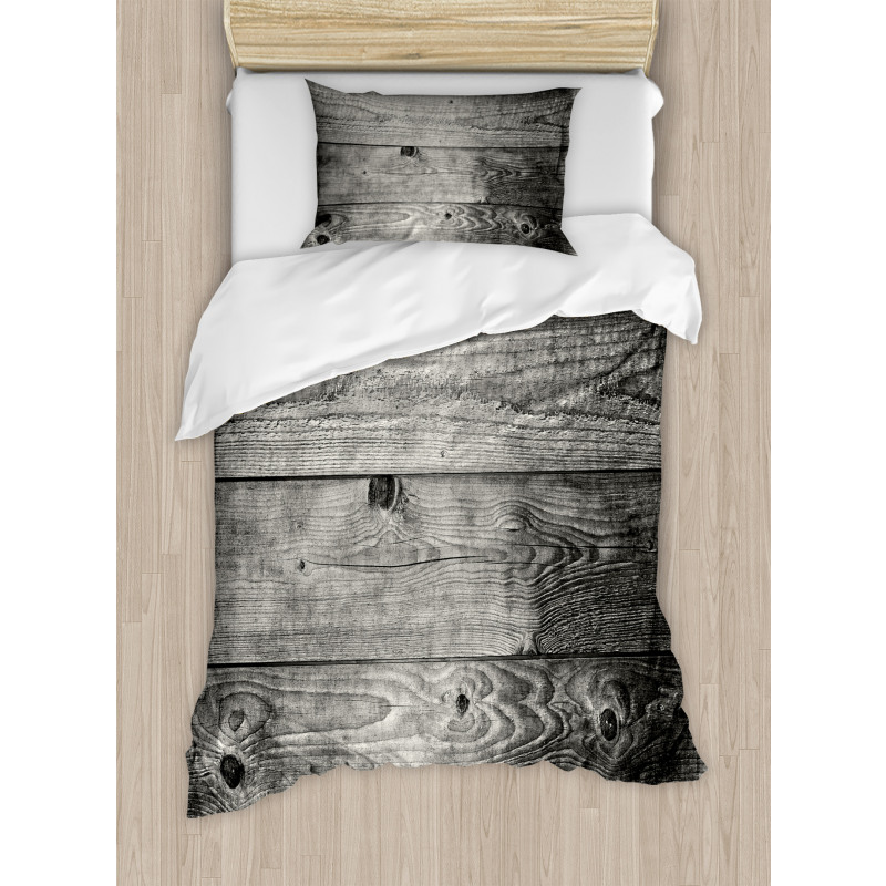 Ombre Wood Planks Duvet Cover Set