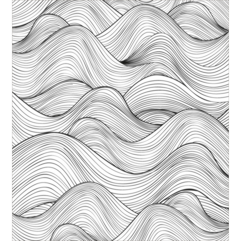 Geometric Waves Ocean Duvet Cover Set