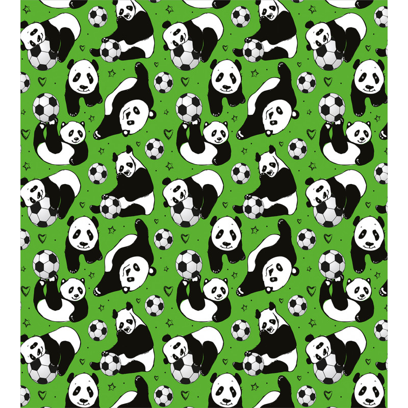 Funny Panda Hearts Stars Duvet Cover Set