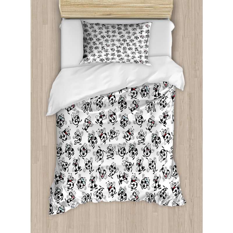 Football Numbers Cartoon Duvet Cover Set