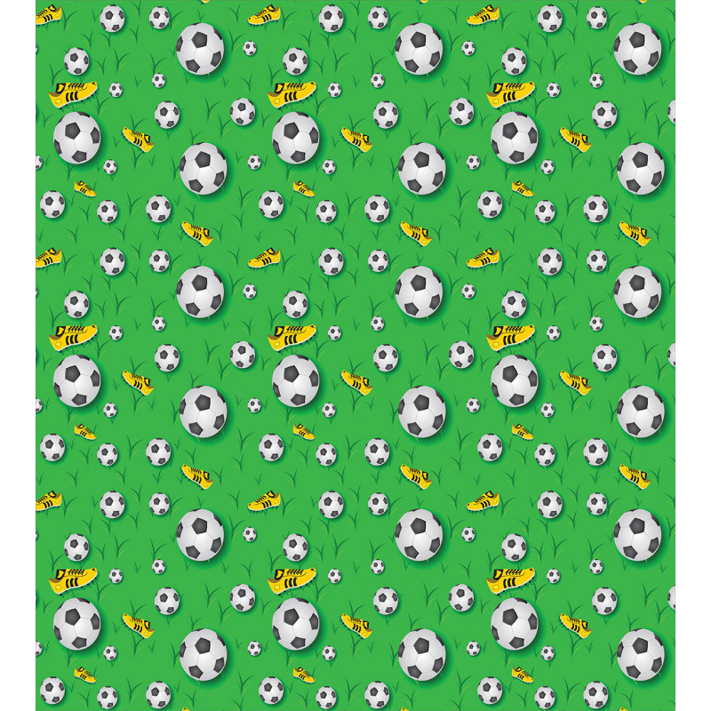 Shoes Balls on Grass Duvet Cover Set