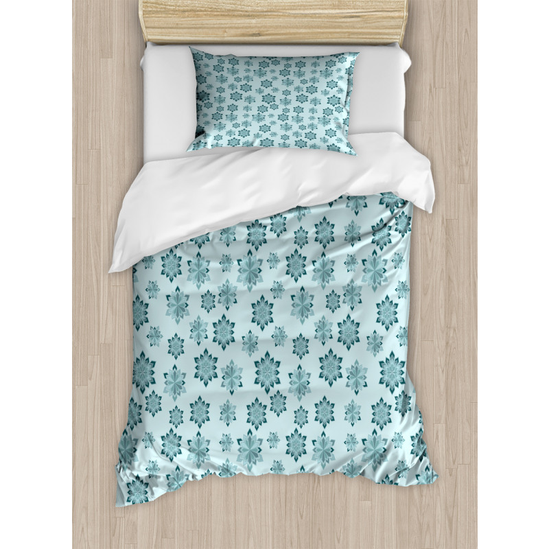 Ornate Winter Snowflakes Duvet Cover Set