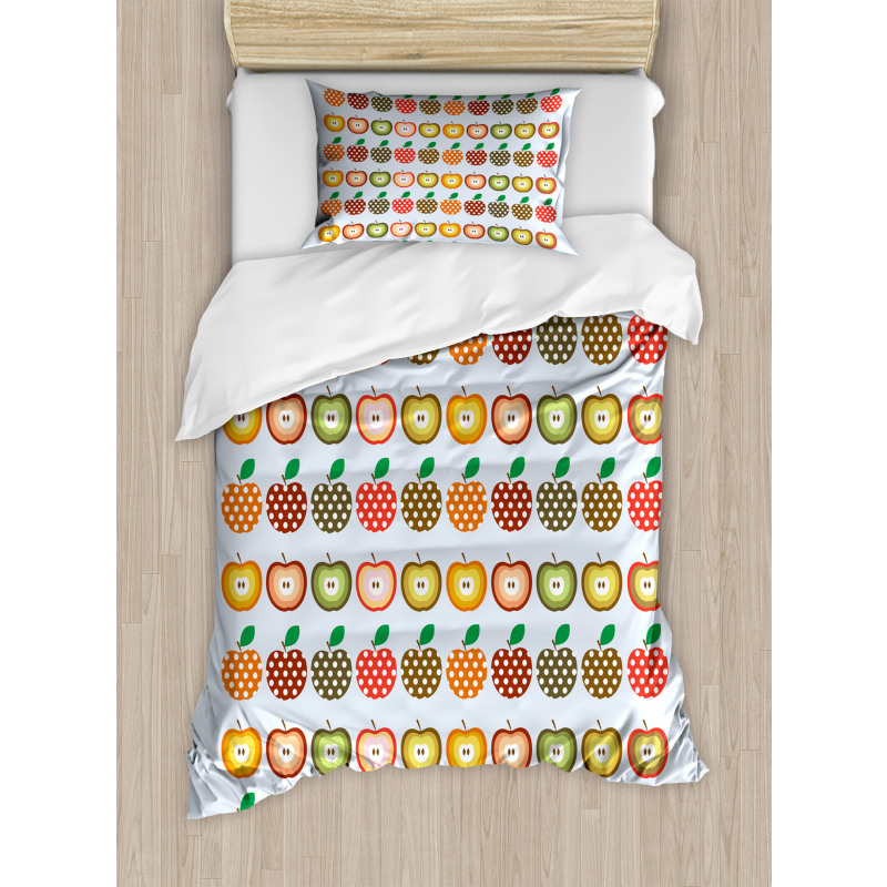 Retro Polka Dots Colorful Duvet Cover Set