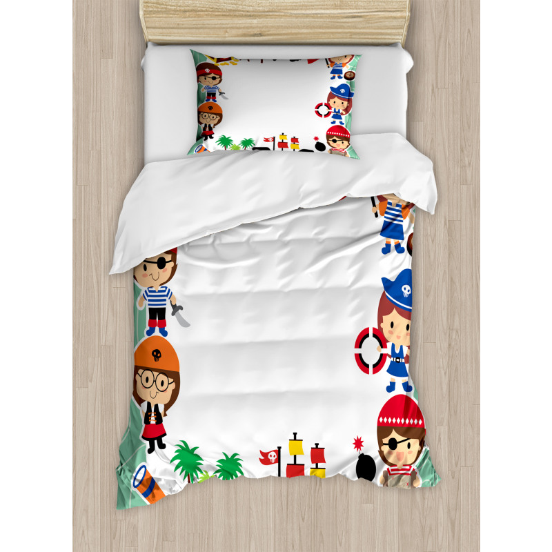 Pirate Children Ship Duvet Cover Set