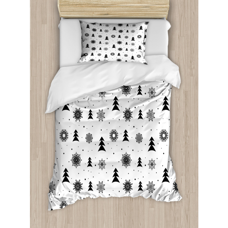 Xmas Pine Trees Holiday Duvet Cover Set