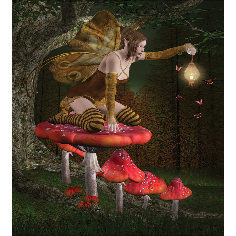 Mythical Fairy Mushroom Duvet Cover Set