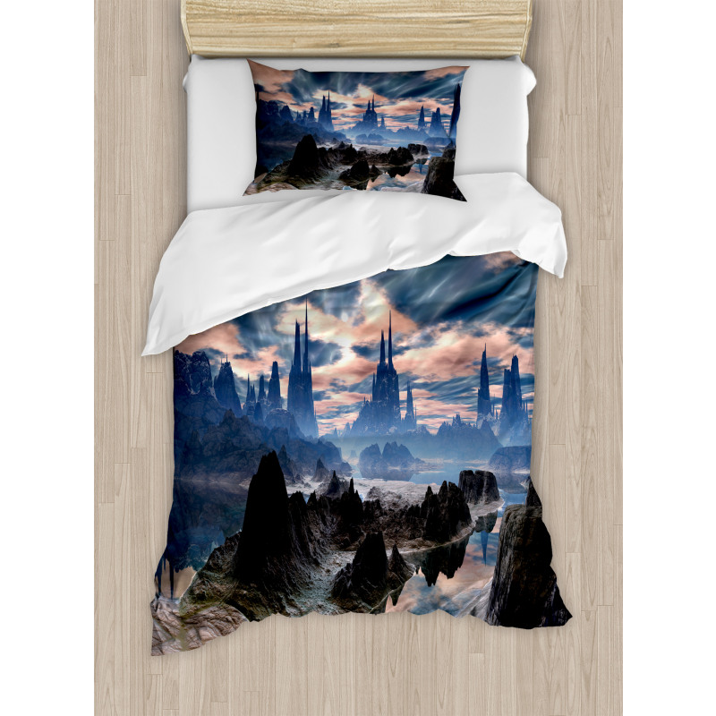 Rock Towers Alien World Duvet Cover Set