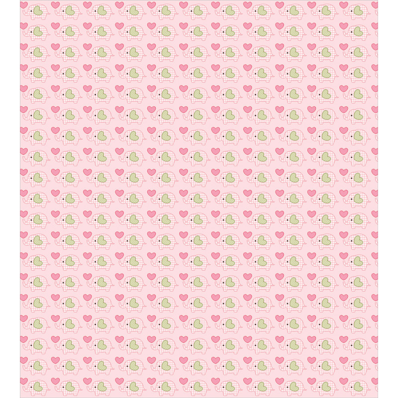 Dots Hearts Checkered Duvet Cover Set