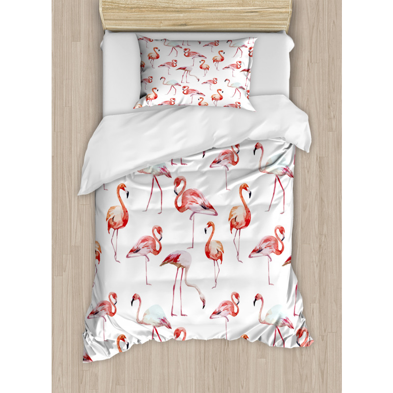 Exotic Birds Pattern Duvet Cover Set