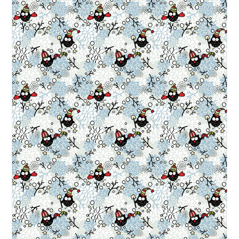 Winter Snow Xmas Doodle Duvet Cover Set