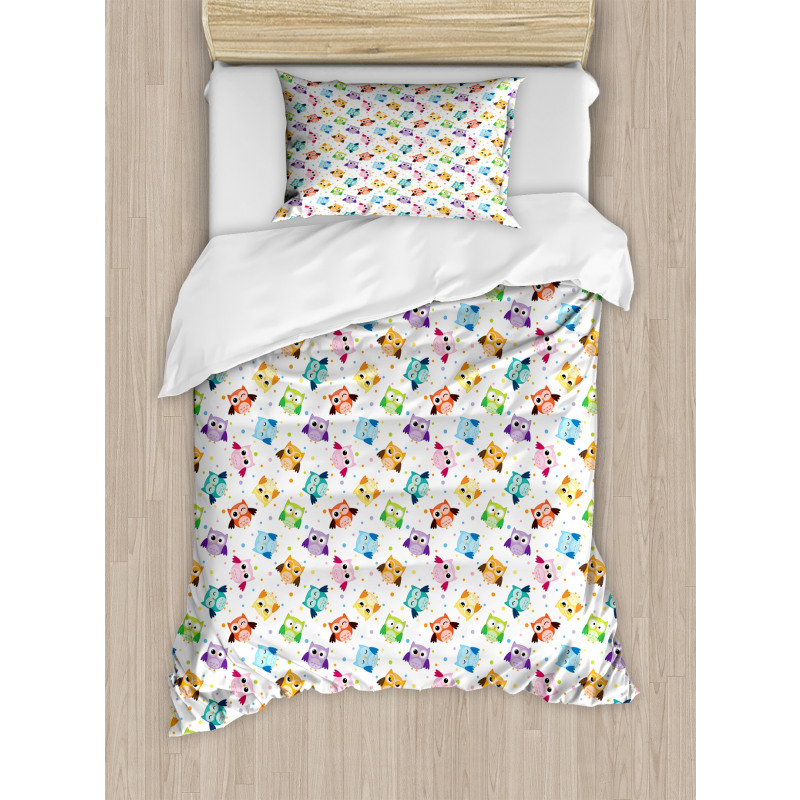 Characters and Dots Duvet Cover Set