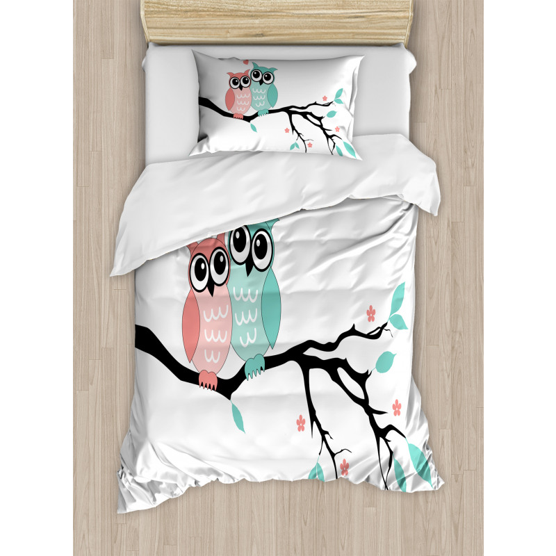 Owl Couple Duvet Cover Set