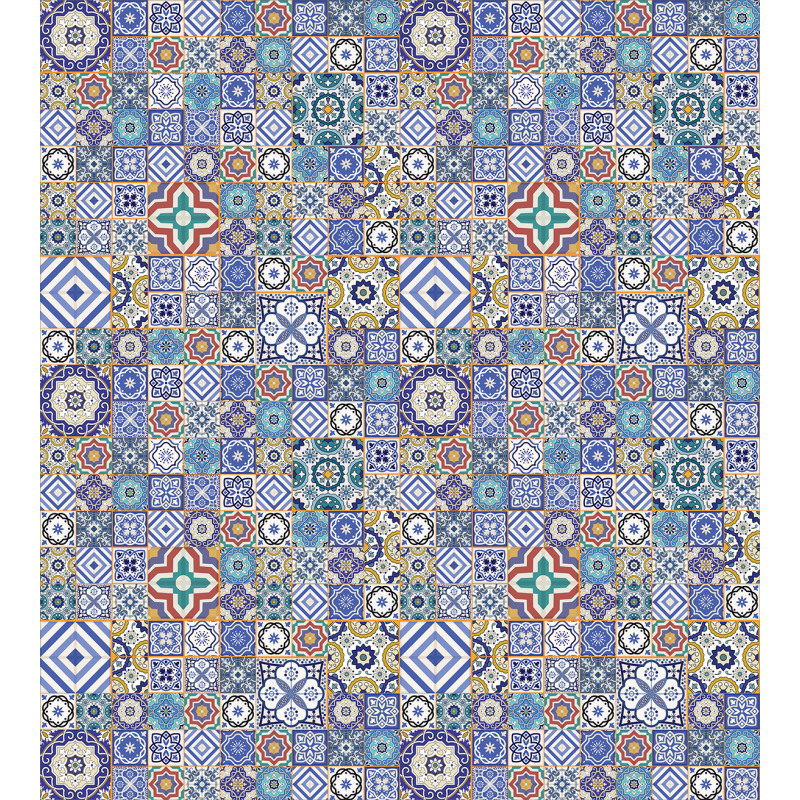 Grid Squares Pattern Duvet Cover Set