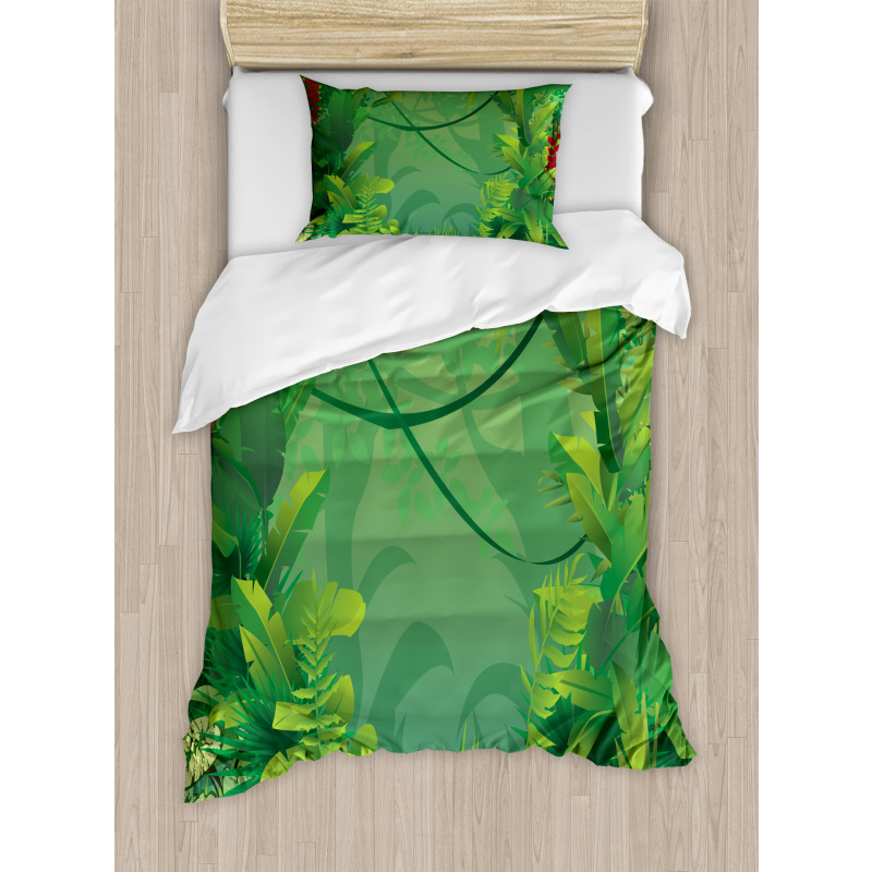 Hawaiian Rainforest Duvet Cover Set