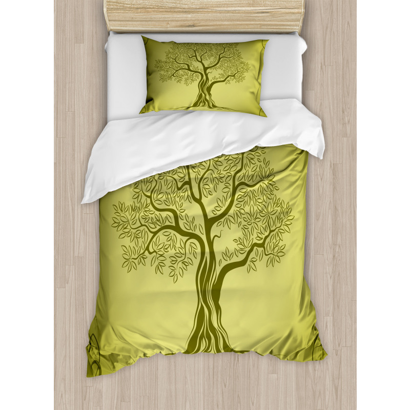 Olive Tree Pattern Duvet Cover Set