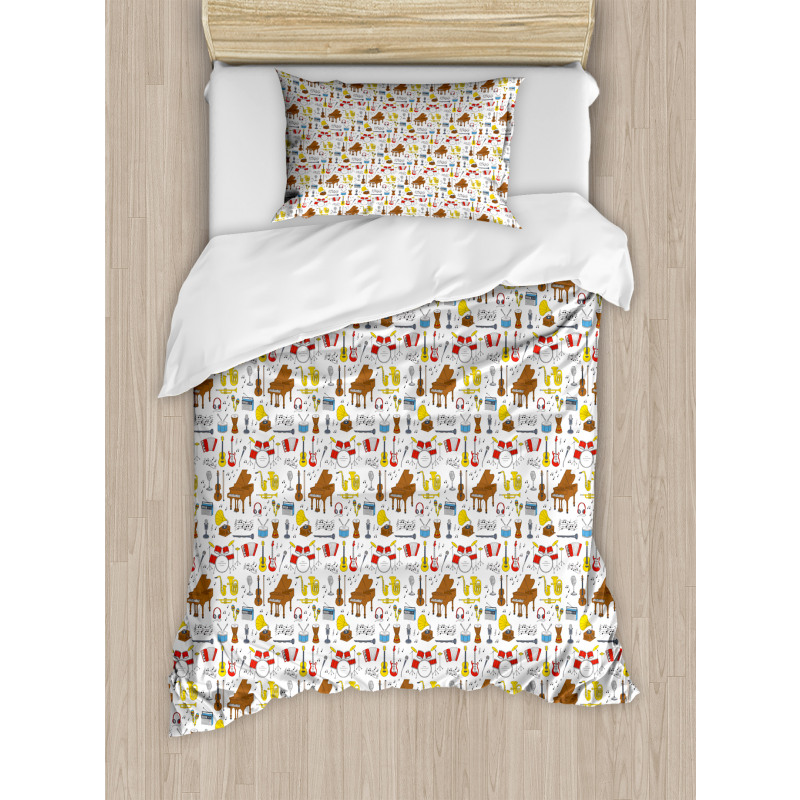 Orchestra Cartoon Duvet Cover Set