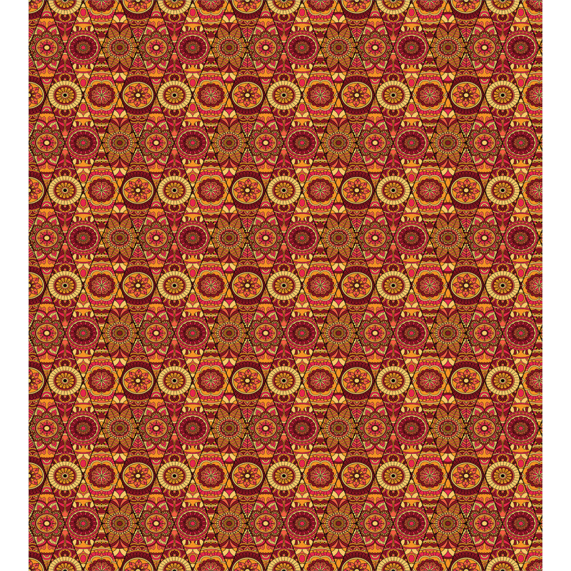 Floral Boho Geometric Duvet Cover Set