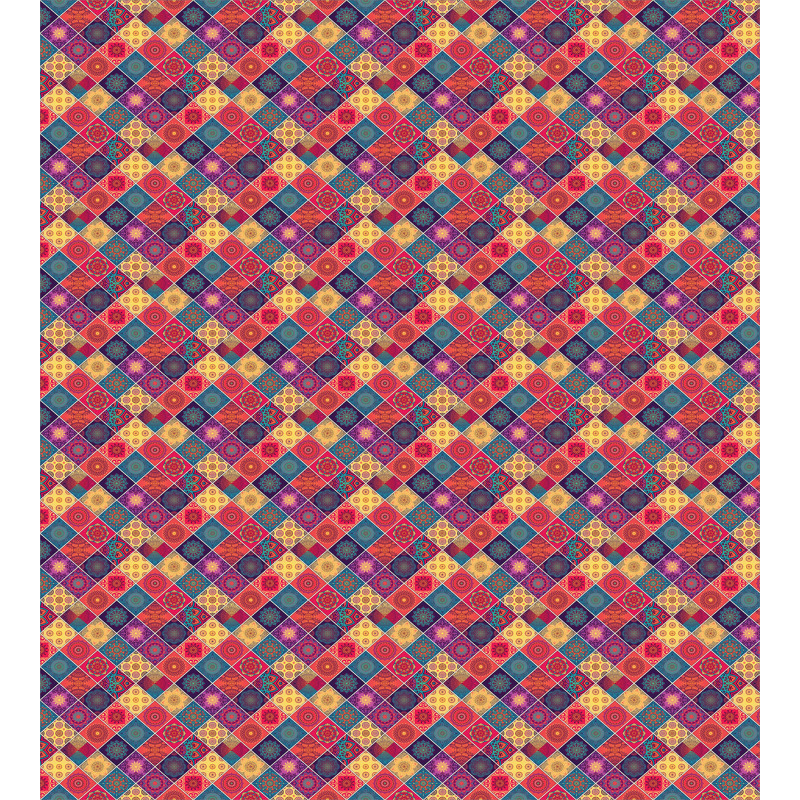 Diamond Squares Pattern Duvet Cover Set