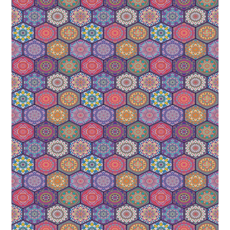 Oriental Hexagon Motif Duvet Cover Set