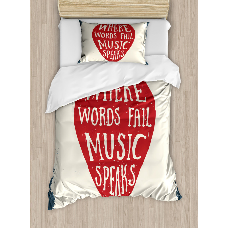 Musical Slogan Pick Duvet Cover Set