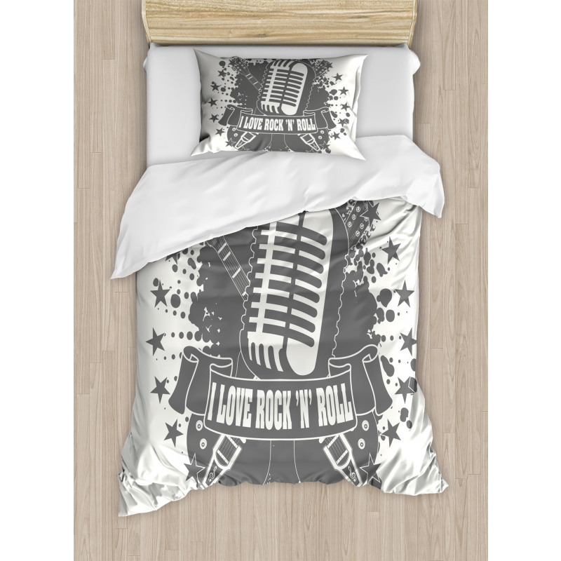 Retro Microphone Duvet Cover Set