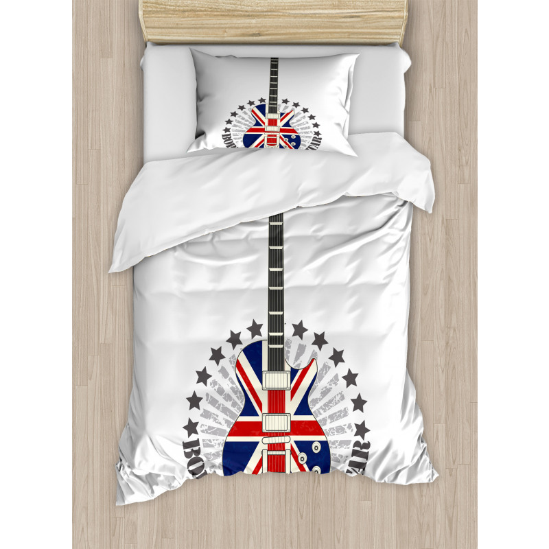 England Flag Guitar Duvet Cover Set