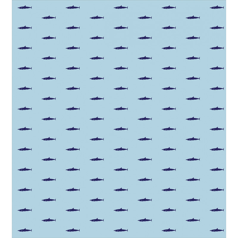 Ocean Life in Blue Shades Duvet Cover Set