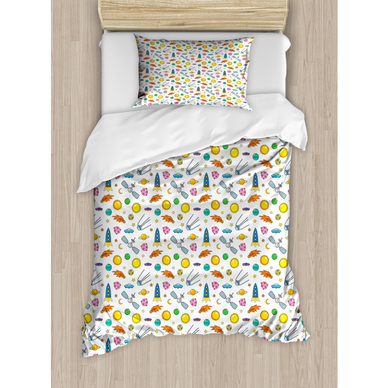 Cartoon Shooting Star Duvet Cover Set