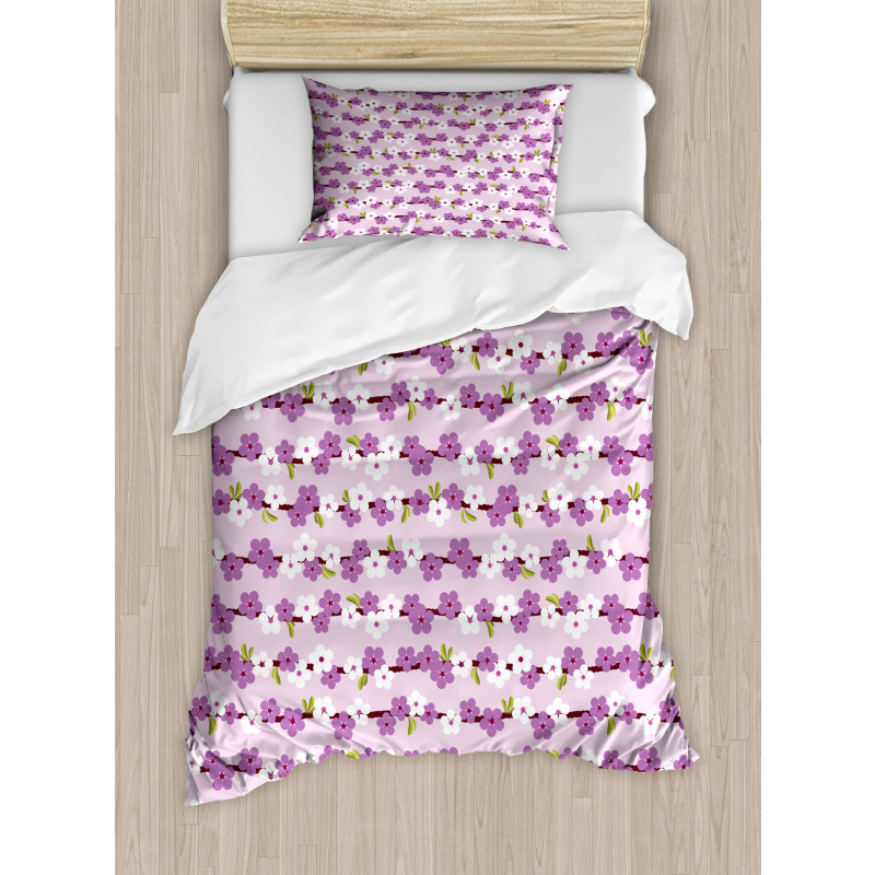 Cherry Branches Bloom Duvet Cover Set