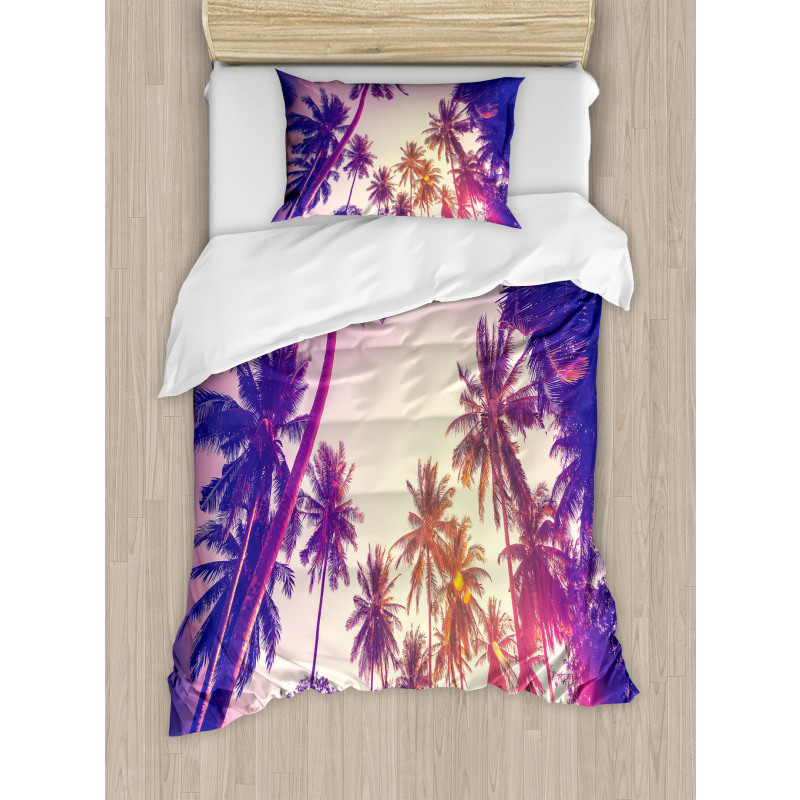 Tropic Island Sunset Duvet Cover Set