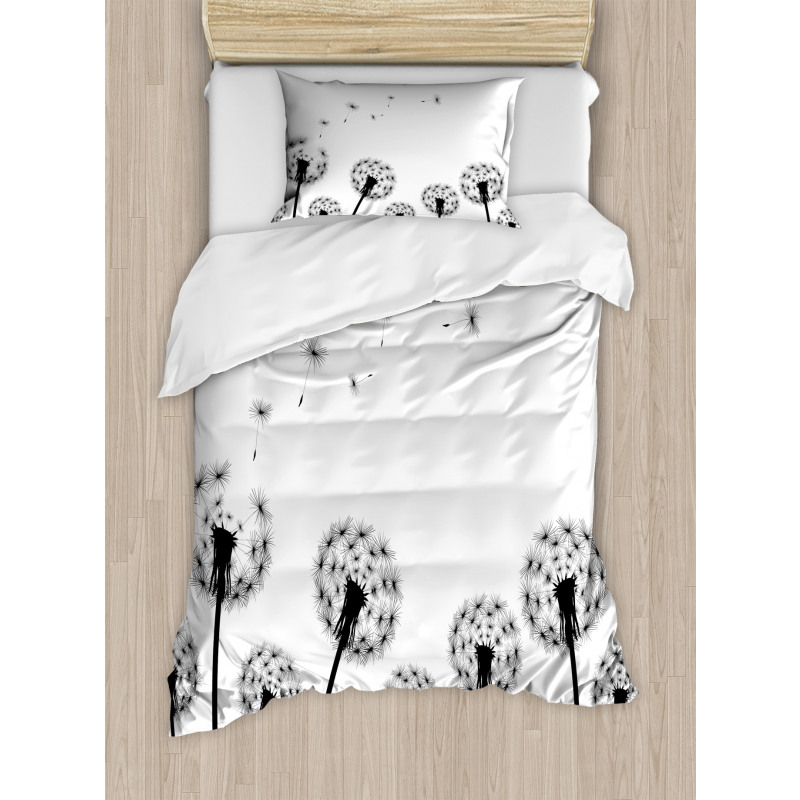 Faded Blowball Plant Duvet Cover Set