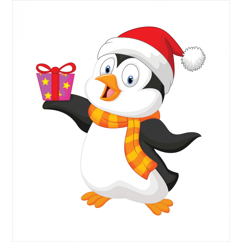 Friendly Penguin Character Duvet Cover Set