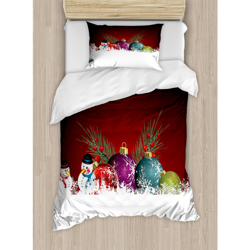 Snowman with Hat Duvet Cover Set